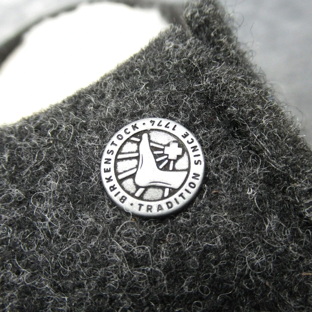 Birkenstock Clogs Men 8 Women 10 EU41 Gray Slip On‎ Wool Blend Made Germany NWOB
